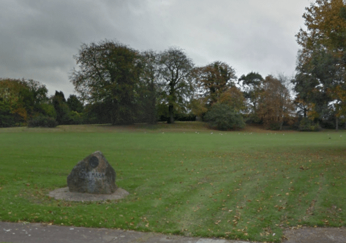 Remains of ornamental mound that was once part of the La Mancha estate.