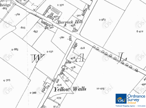 25 inch map of Yellow Walls.